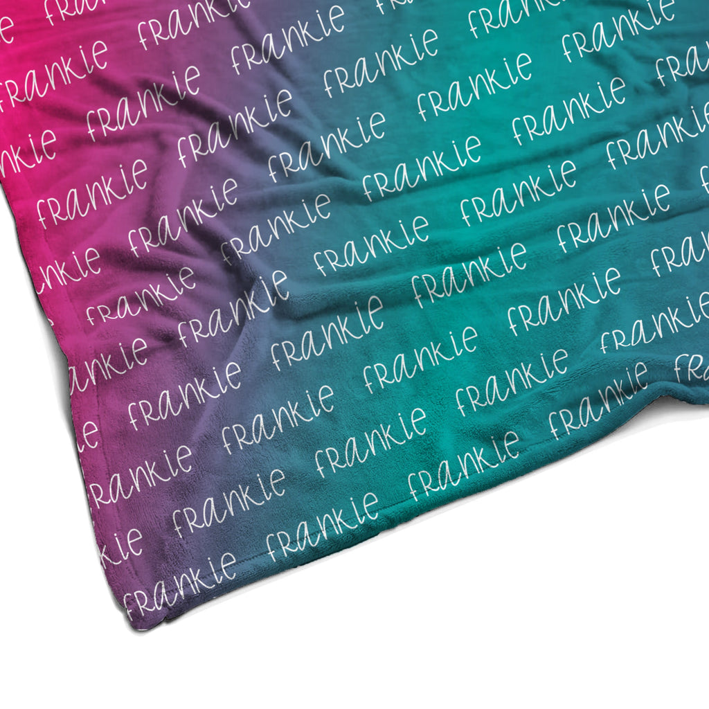 Sugar + Maple Personalized Plush Minky Blanket | Jewel Ombre (8870427394356)