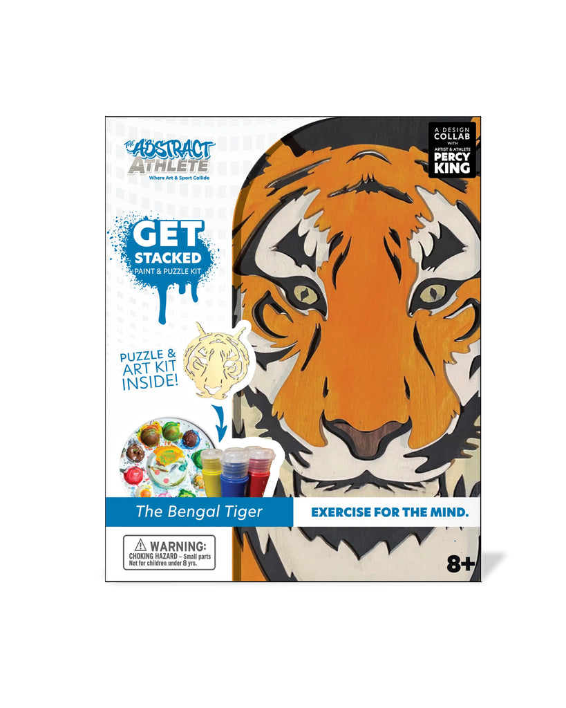 Abstract Athlete Get Stacked Paint & Puzzle Kit - Tiger -Begin Again (7166503223343)
