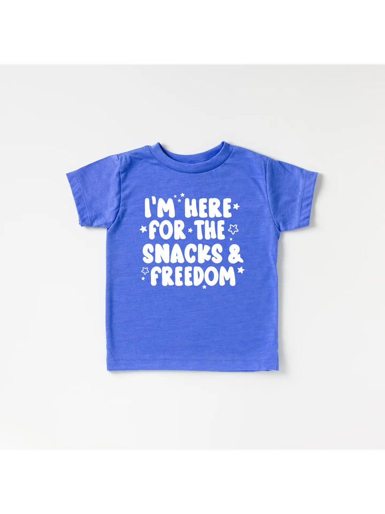 Benny & ReyHere For the Snacks and Freedom Toddler and Youth Shirt (9081613189428)