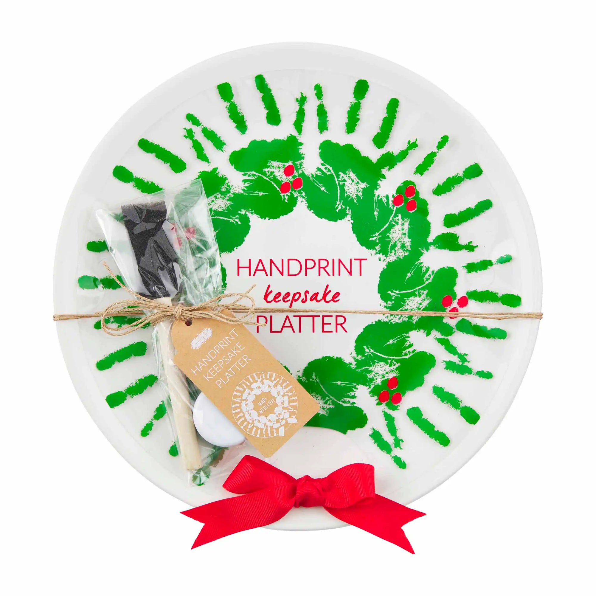 Mud Pie Wreath Handprint Platter