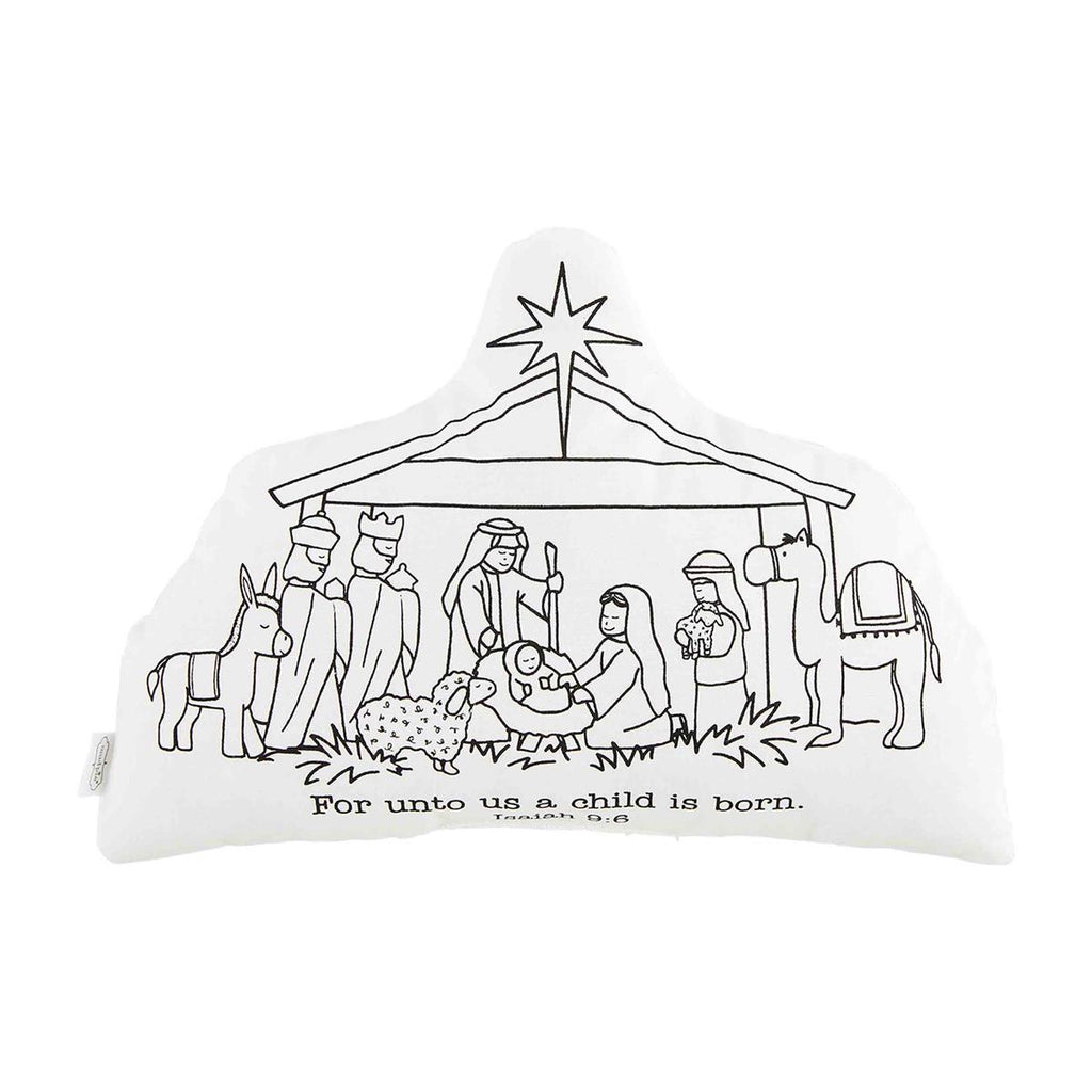 Mud Pie - Nativity Doodle Pillow Set (8409176899892)