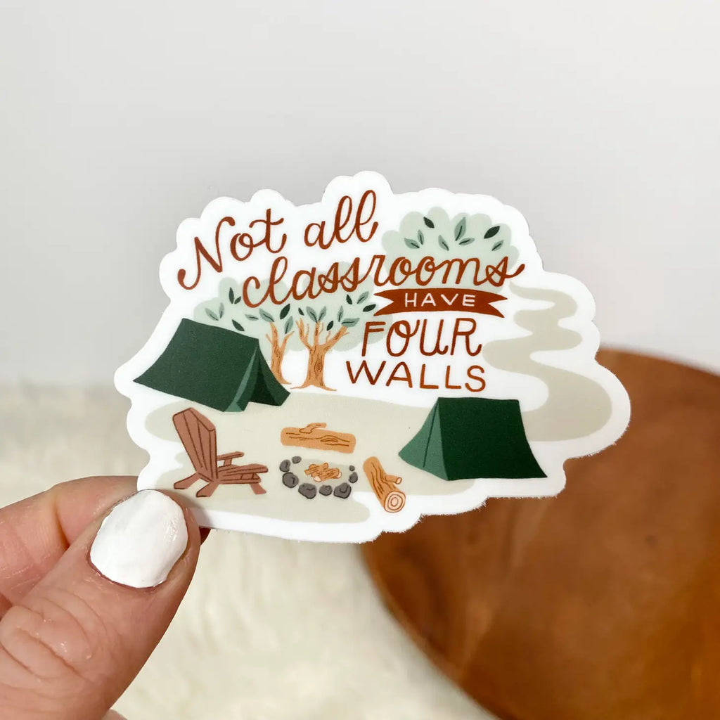 Not All Classrooms Have Four Walls Camping Sticker (8249984221492)