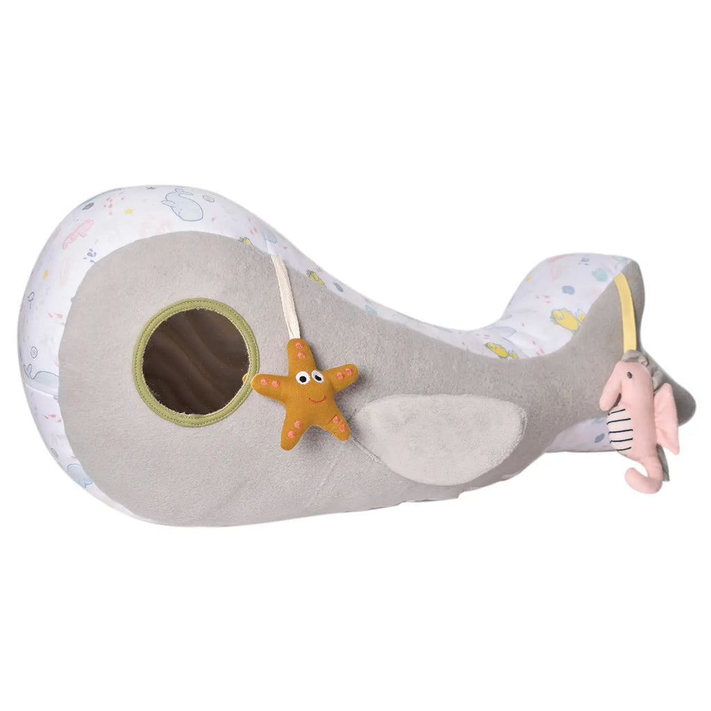 Tikiri Toys Tummy Time Organic Ocean Buddy Whale (8888901304628)