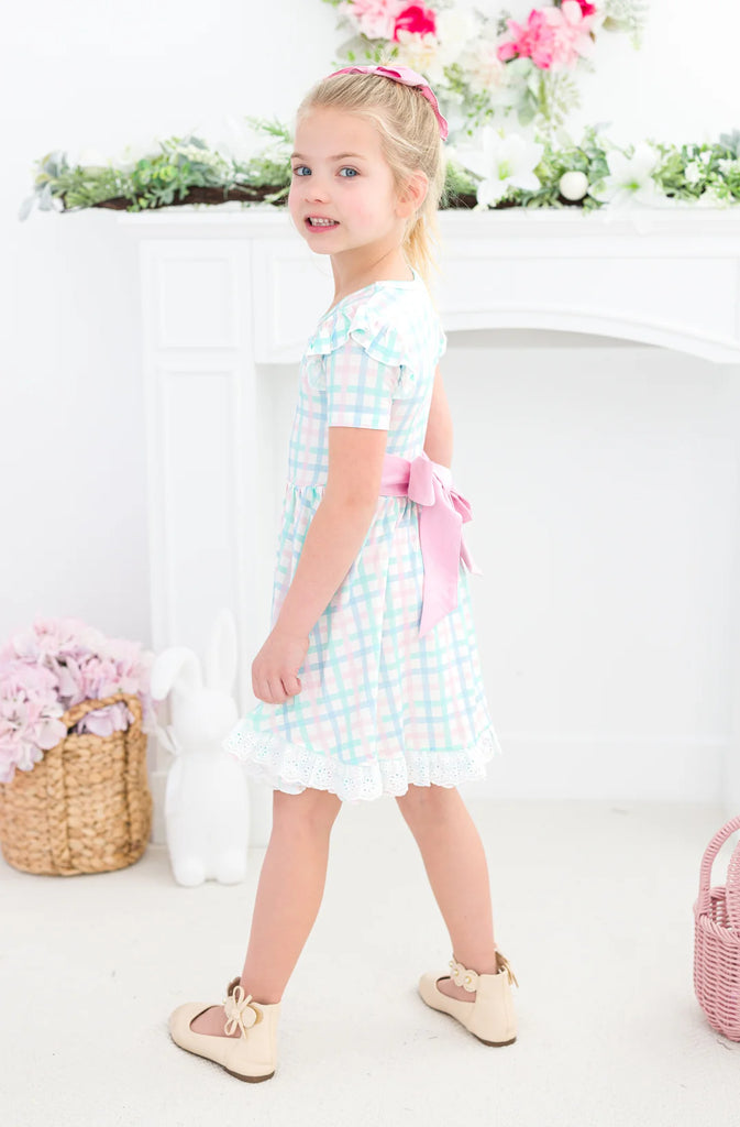 Birdie Bean Pastel gingham birdie dress (9197400260916)