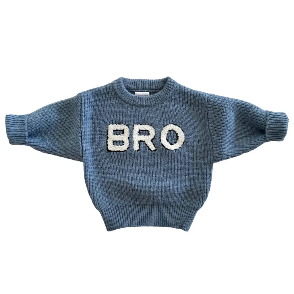 SpearmintLOVE Bro Knit Sweater, Slate (9168048324916)