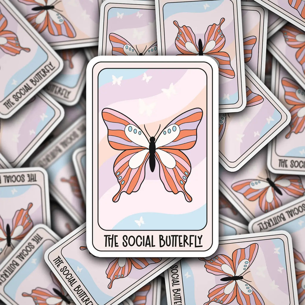 Sonny Rising - The Social Butterfly Sticker (8781687554356)