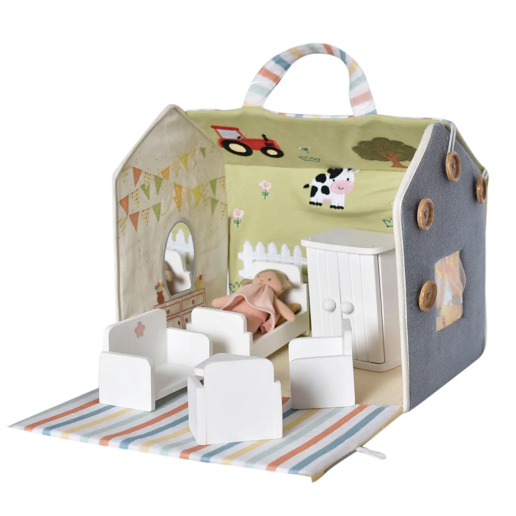 Tikiri Toys Doll House with Wooden Furniture (8848616194356)
