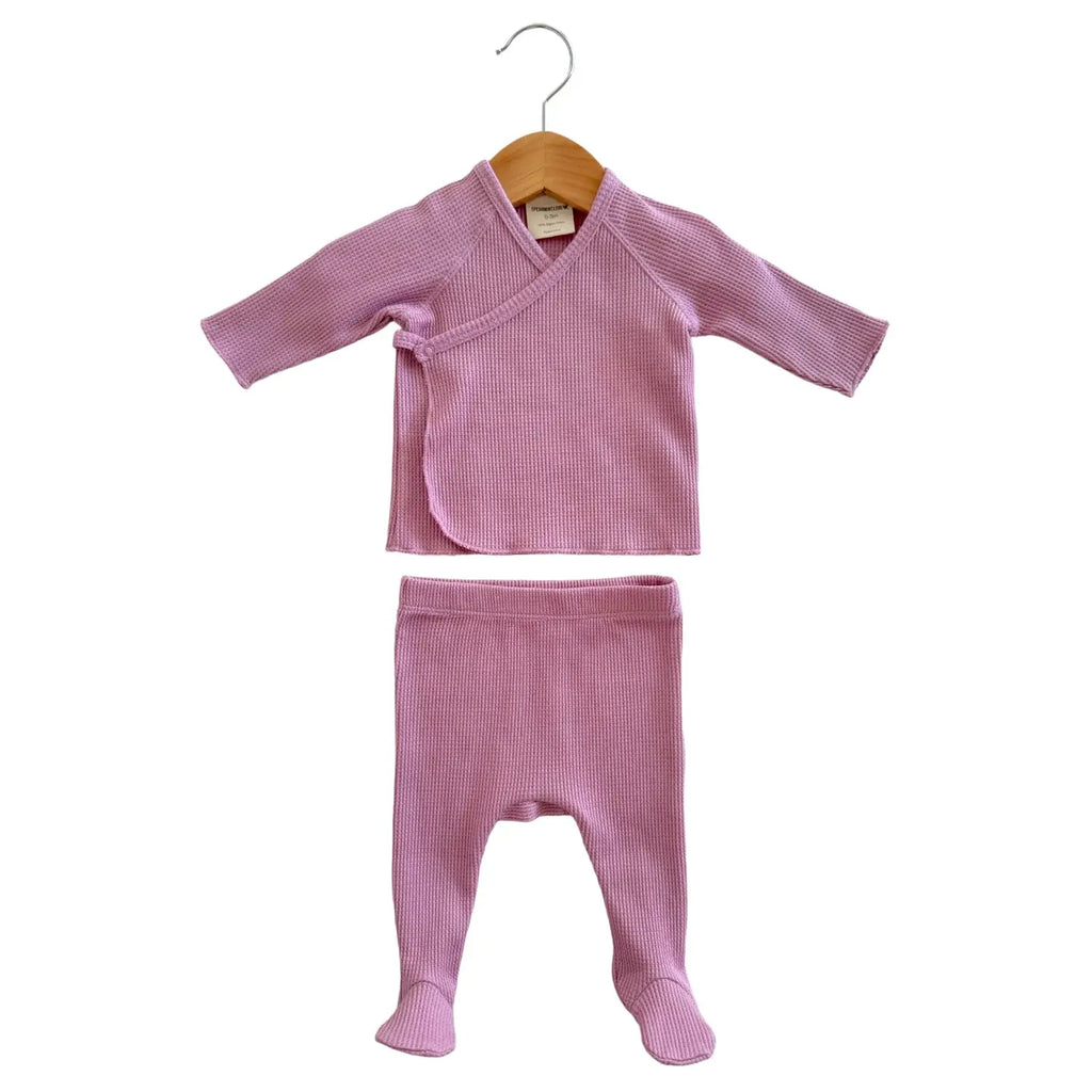 SpearmintLOVE Organic Waffle Kimono & Pant Set (9170204557620)