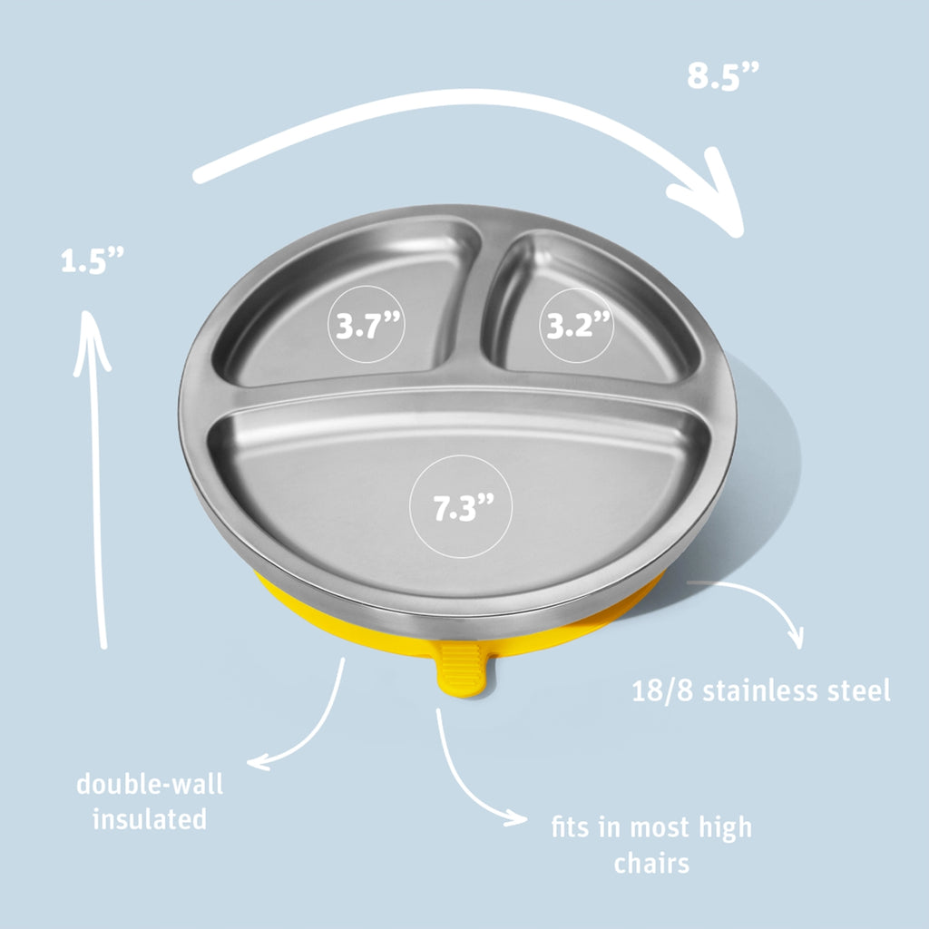 Avanchy Stainless Steel Suction Baby Plate (9176518230324)