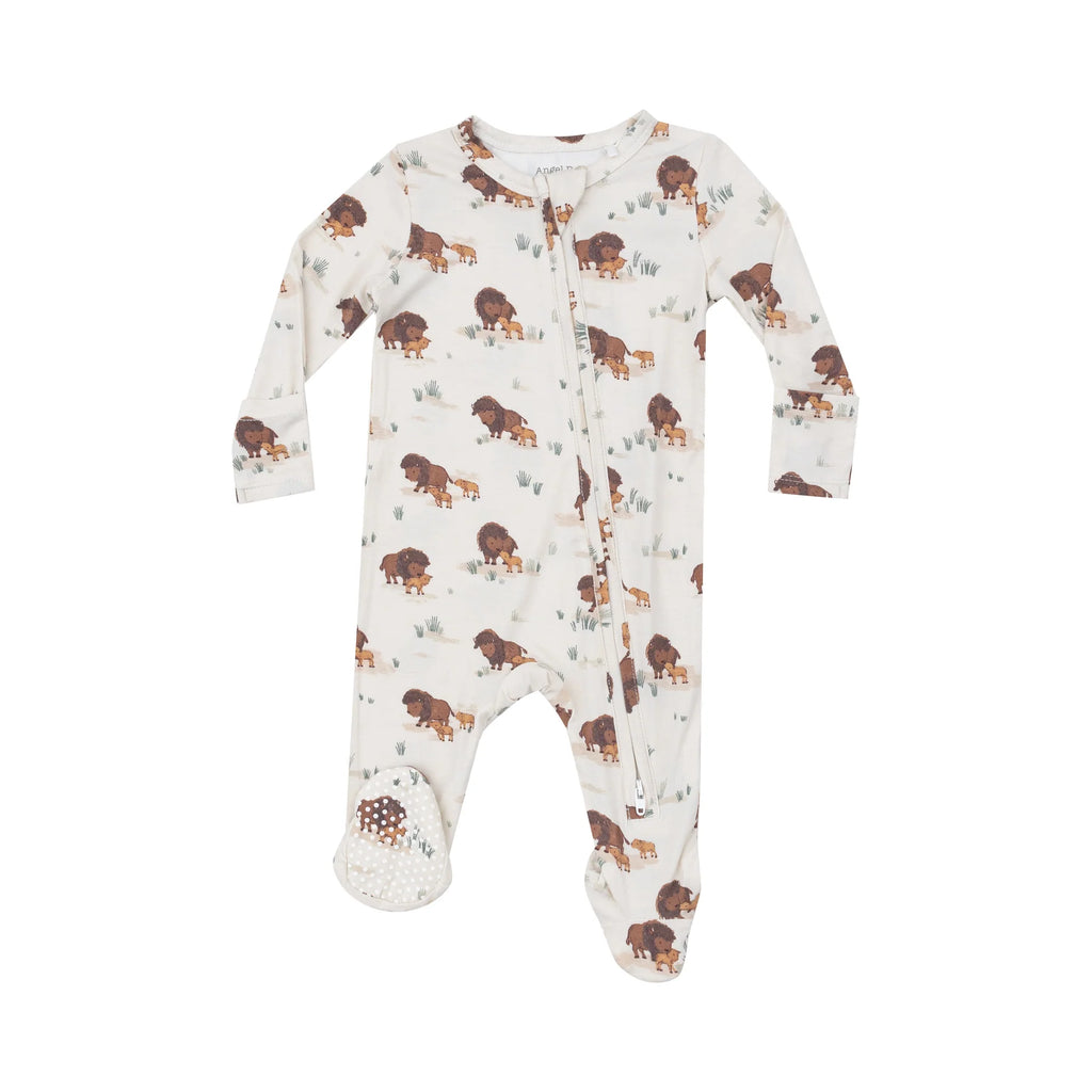 Angel Dear - 2 Way Zipper Footie - Bison Families (9144348148020)