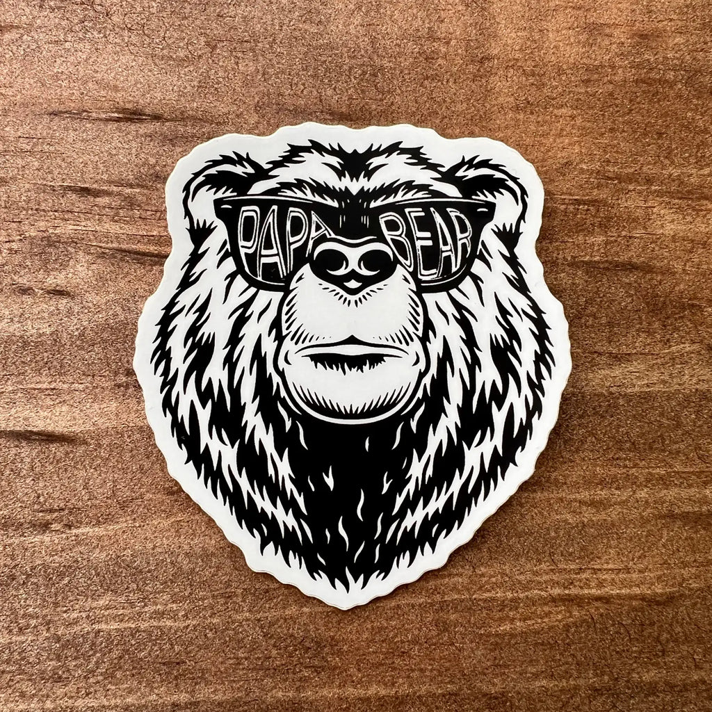 208 Tees 'Papa Bear' Sticker (8257220411700)