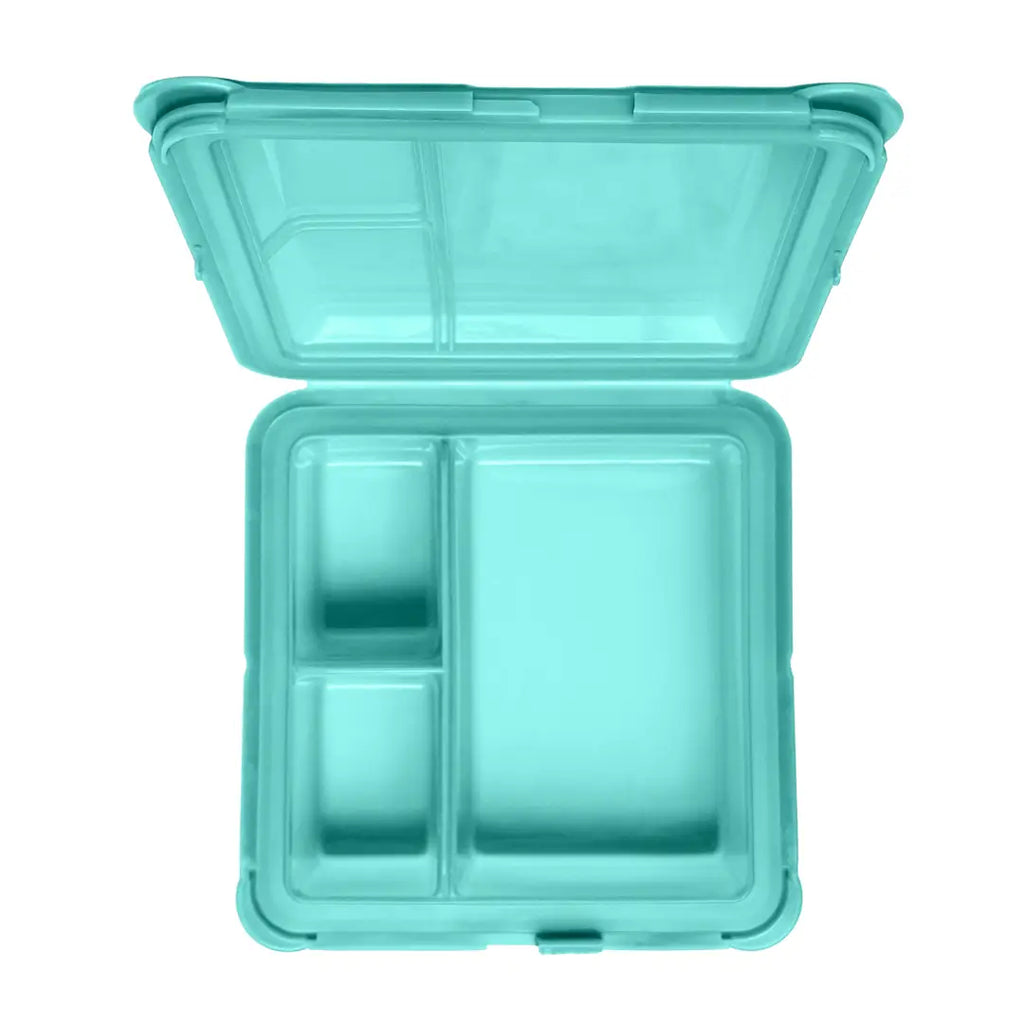 Big Bee Little Bee Softshell Luncher Snap-Close Silicone Food Storage Container - Aqua (9114097156404)