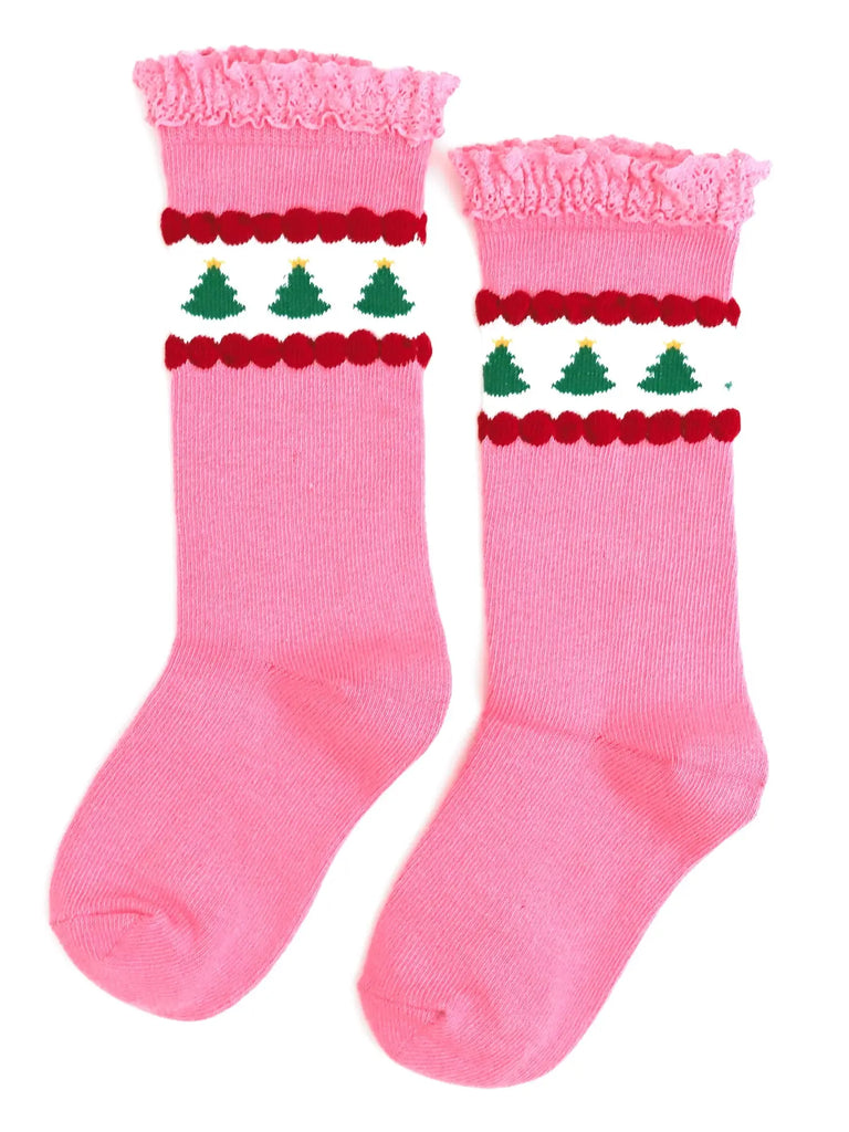 Little Stocking Co. Lace Top Knee High Socks (6827656544303)