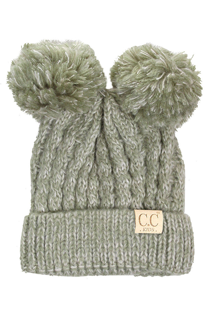 C.C. Kids Double Pom Pom Beanie (8781364986164)