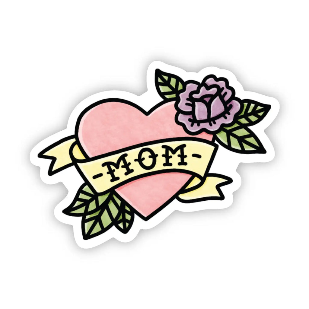 Big Moods Mom Heart Tattoo Sticker (9034859151668)