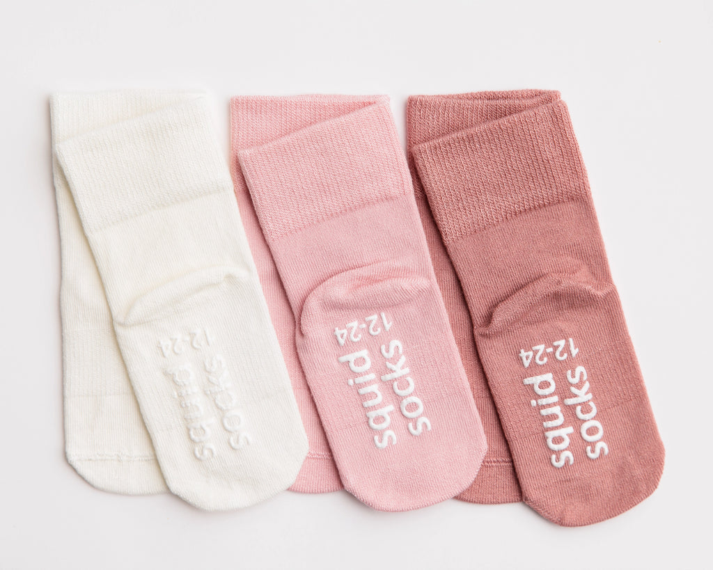 Squid Socks Bamboo 3 Pack Ankle Socks- Claire (9143999398196)