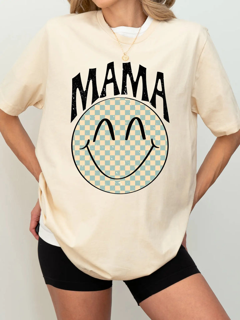 Spirit+ Tribe Mama Smiley Face T-shirt (9070106149172)