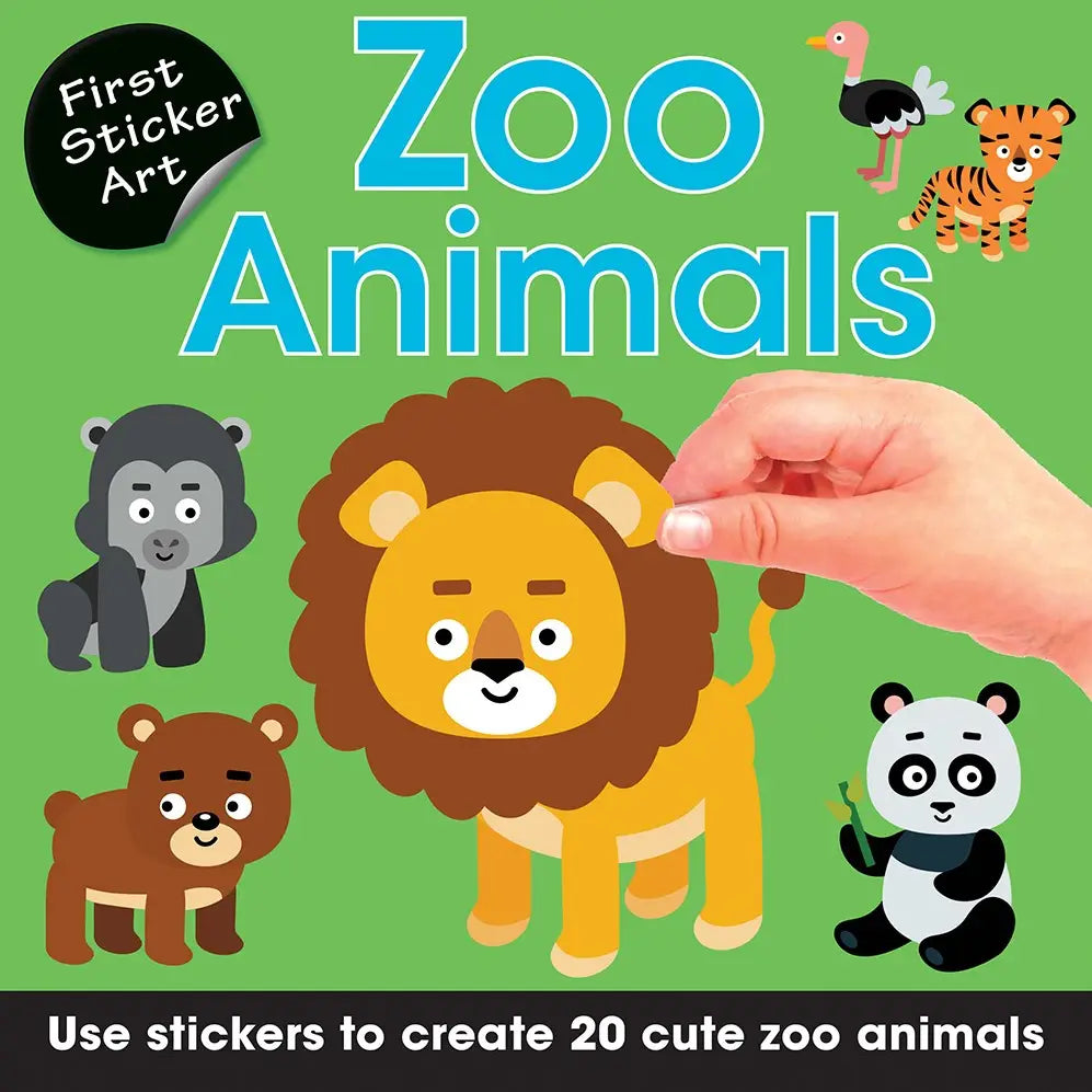 Sourcebooks First Sticker Art: Zoo Animals (9101538230580)