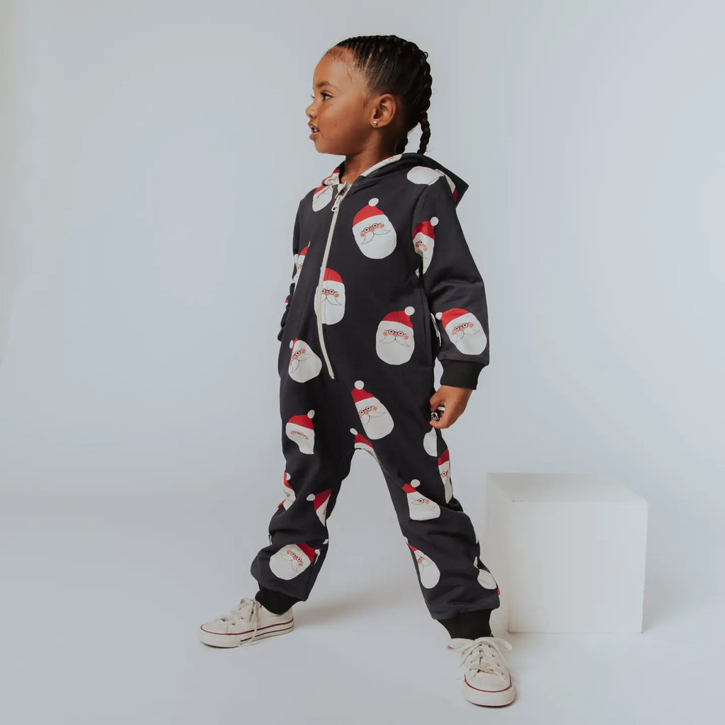 RAGS Zip Jumpsuit - Santa Print - 2t (9173054521652)