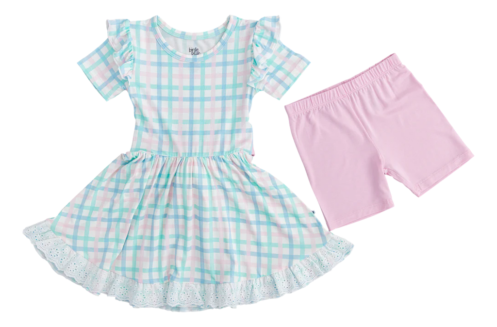 Birdie Bean Pastel gingham birdie dress (9197400260916)