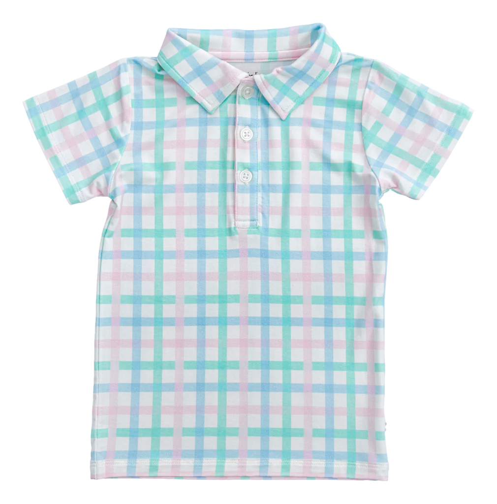 Birdie Bean Pastel Gingham Polo (9197388661044)