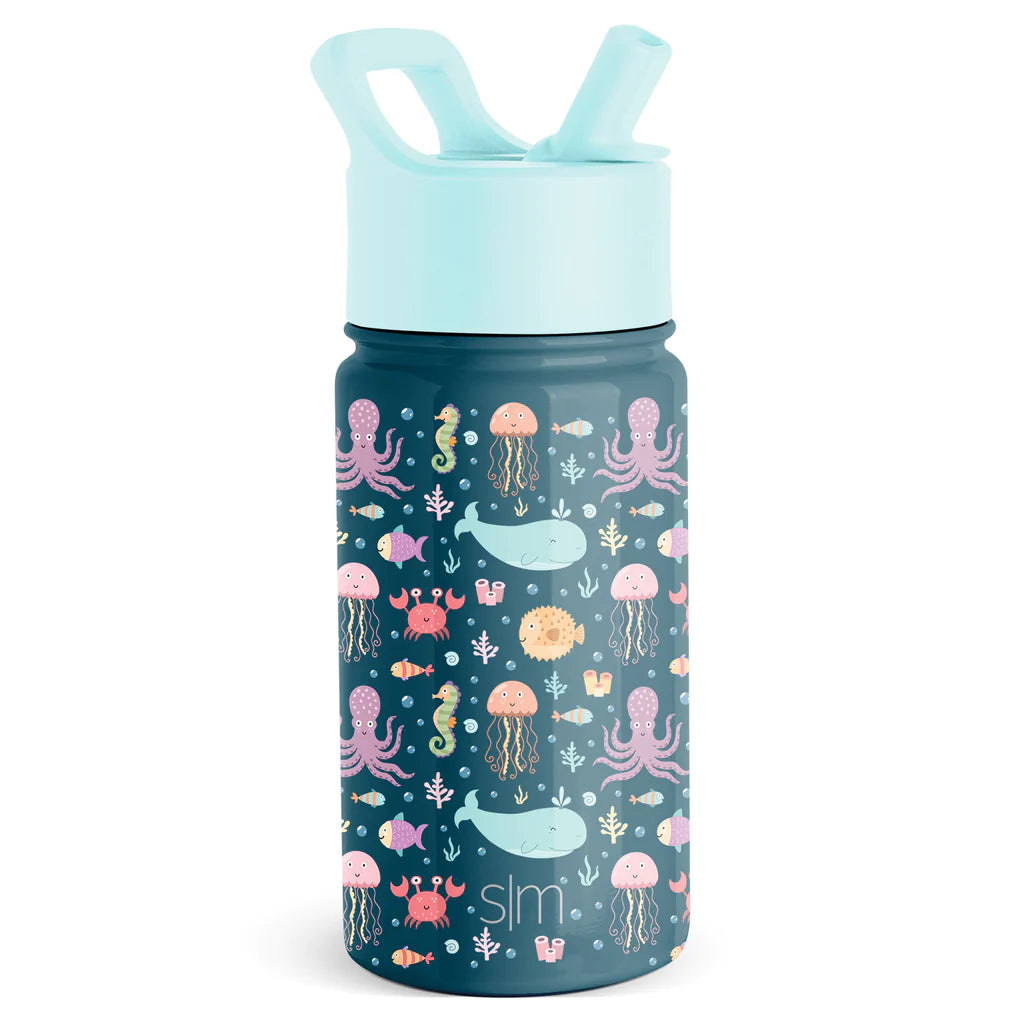 Simple Modern Summit Kids Water Bottle with straw - 14 oz (8858946732340)