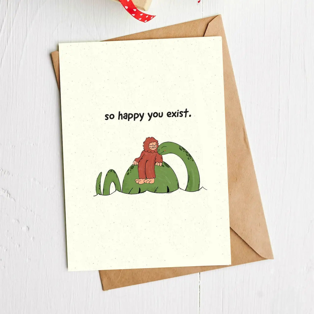 Big Moods "So Happy You Exist" Cryptid Greeting Card (9096498905396)