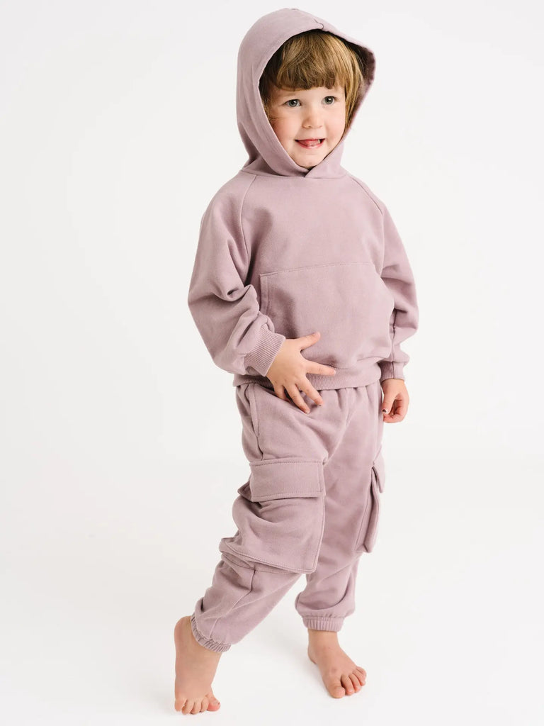 Little One Shop Cargo Hoodie Set - Dusty Violet (9157210341684)