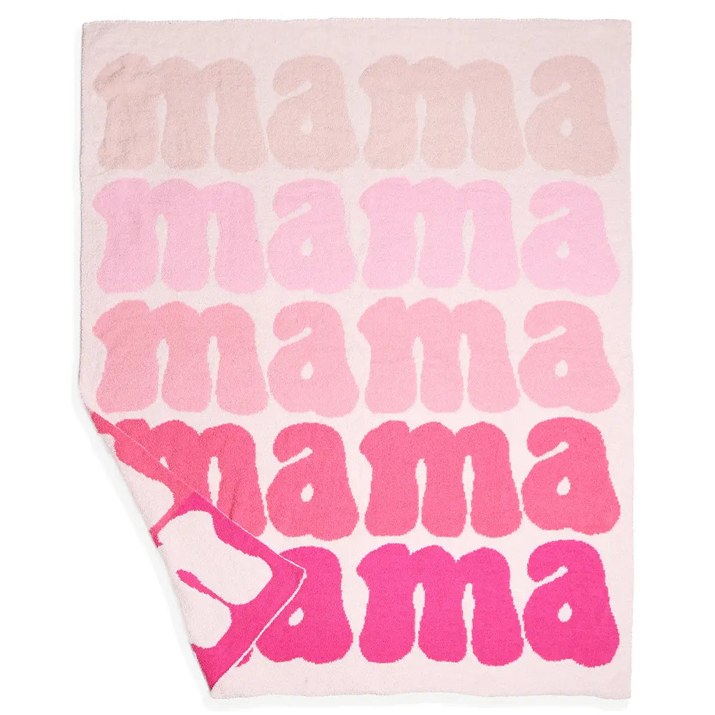 Fashion City Mama Typography Design Soft Cozy Throw Blanket (9150491132212)