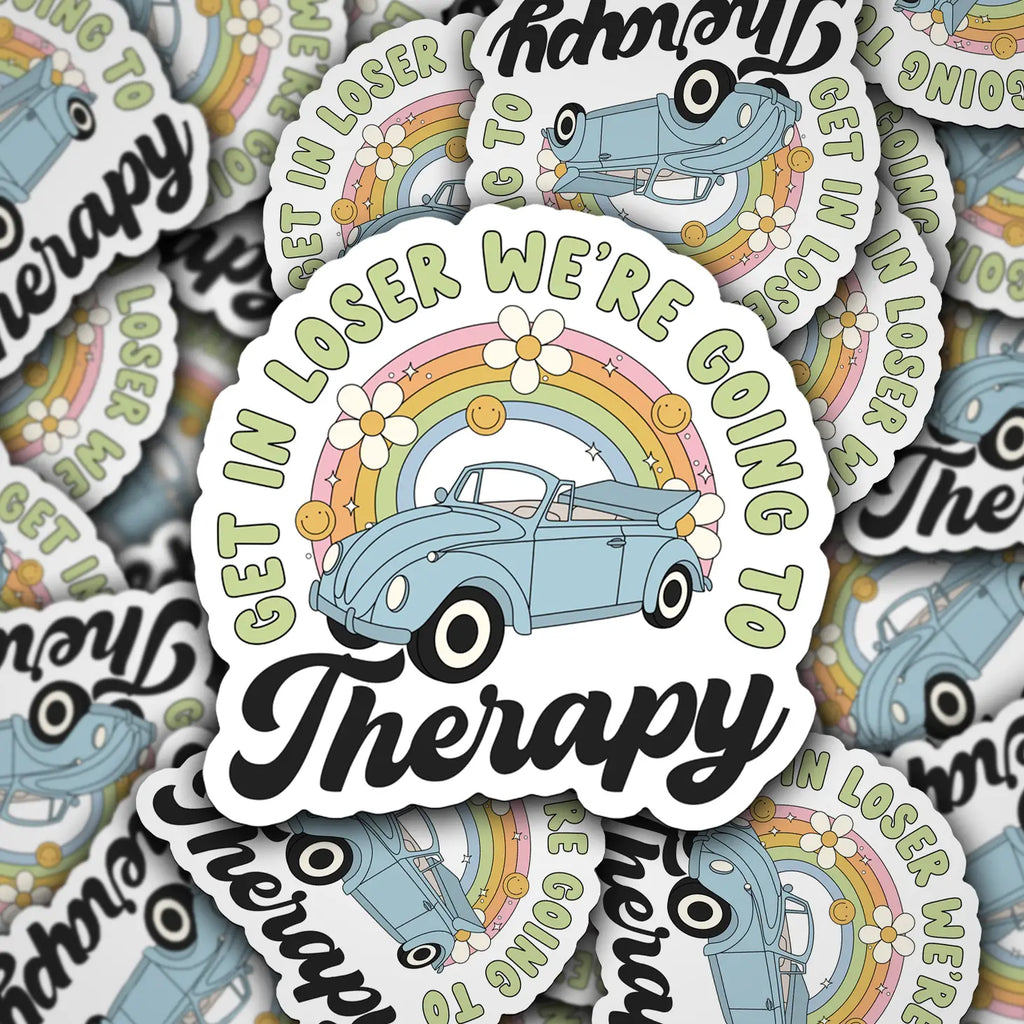 Sonny Rising - Get in Loser We're Going To Therapy sticker (8781677330740)