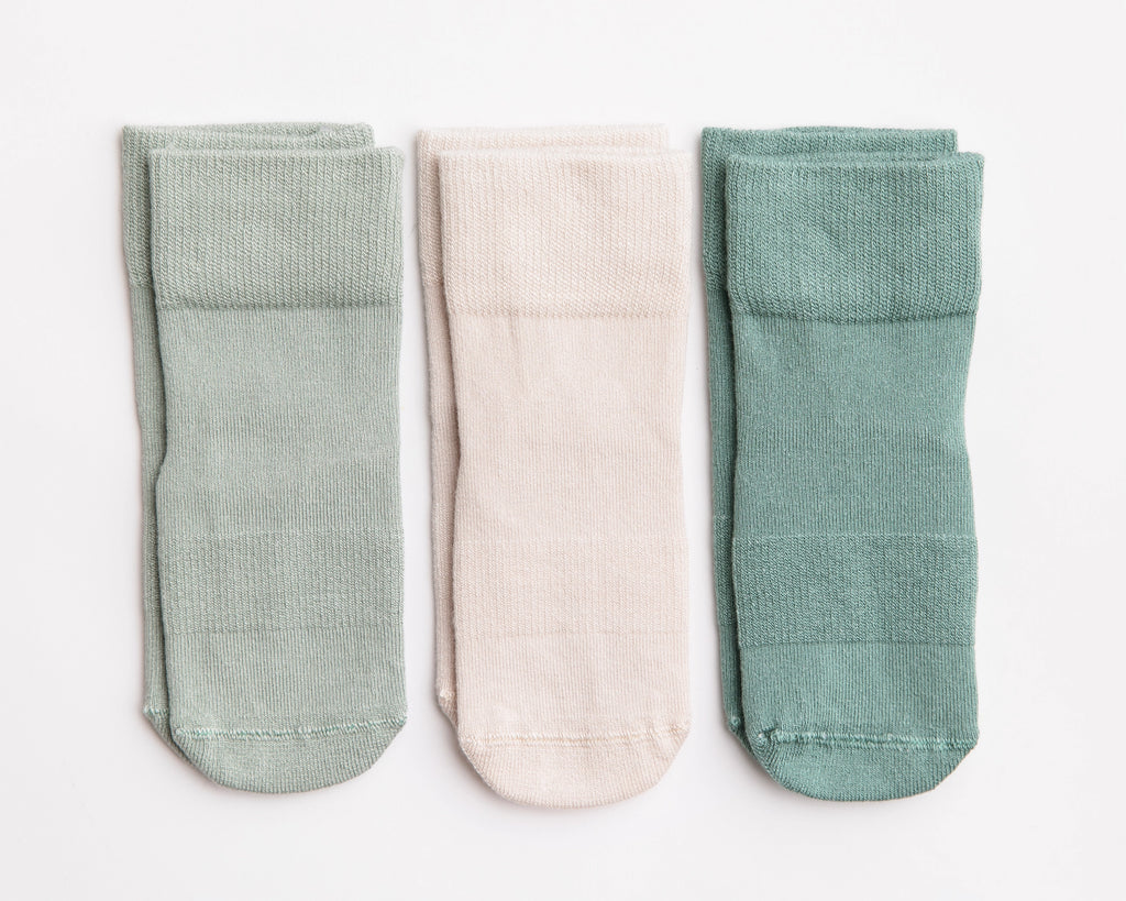 Squid Socks Bamboo 3 Pack Ankle Socks- Coastal (9143997071668)