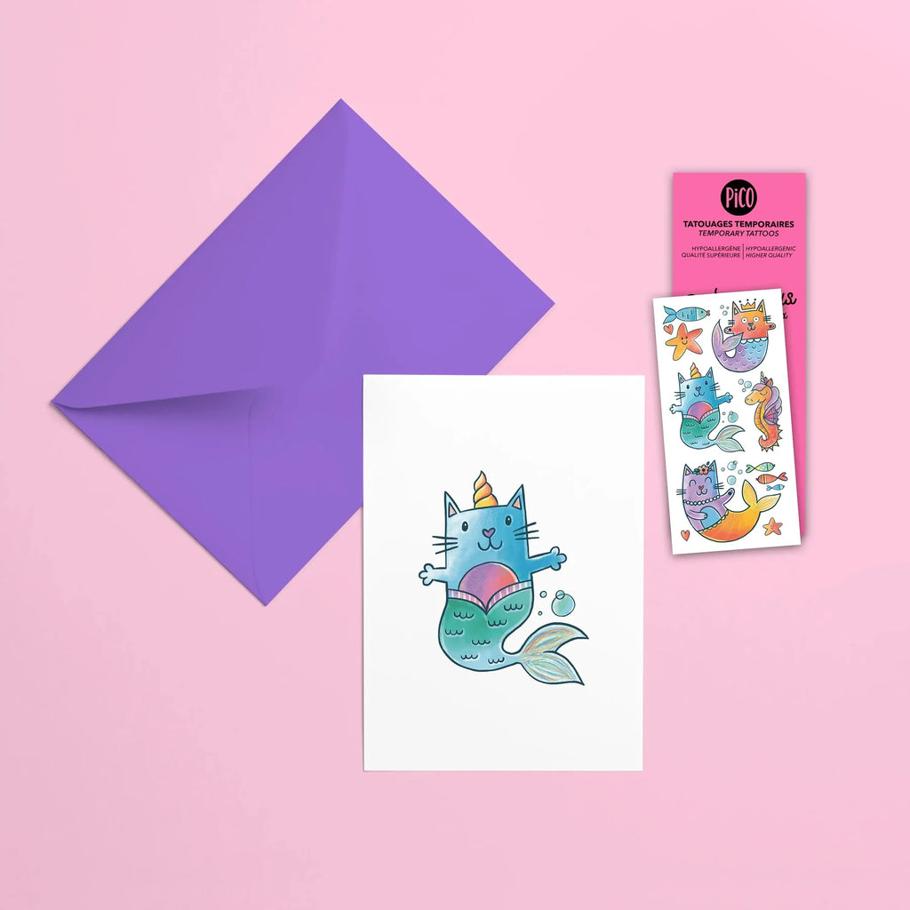 PiCo. Greeting Cards with Temporary Tatoos (9090496561460)