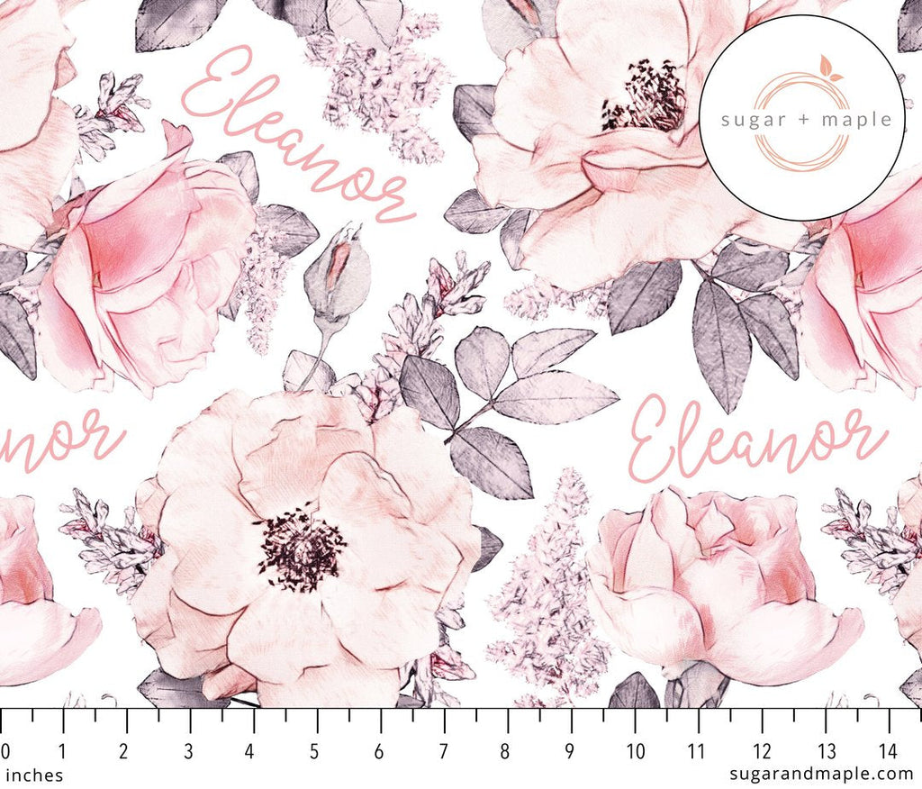 Sugar + Maple Personalized Bow | Wallpaper Floral (6758028967983)