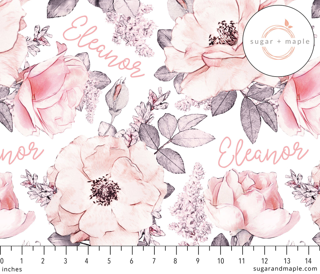 Sugar + Maple Personalized Crib Sheets | Wallpaper Floral (6758059081775)