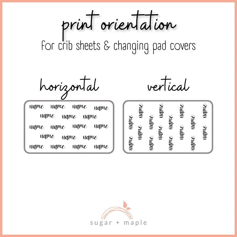 Sugar + Maple Personalized Crib Sheets | Anchor Pink (6758067994671)