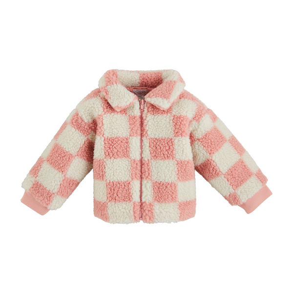 Mud Pie Checkered Sherpa Jacket (9170876956980)