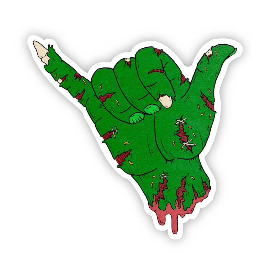 Zombie Hang Loose Halloween Sticker (7104235110447)