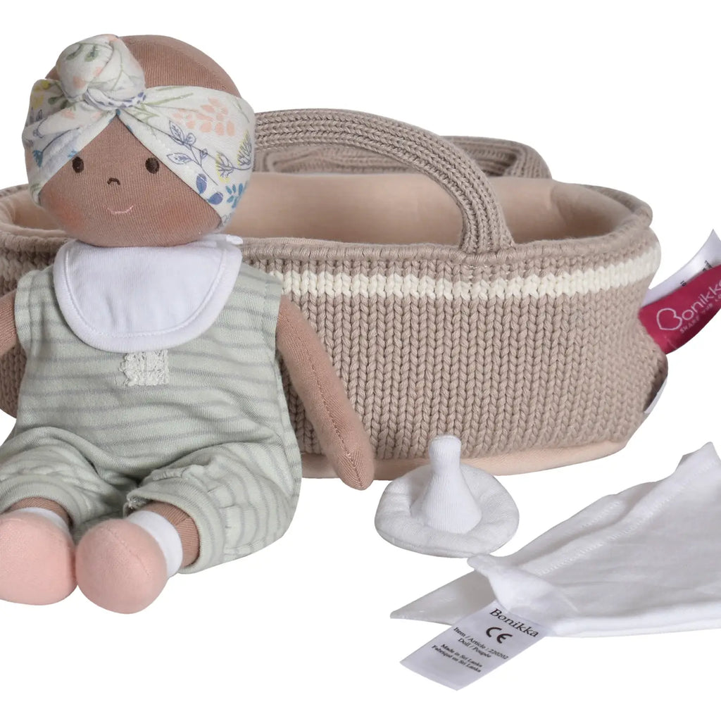 Tikiri Carry Cots with a Baby, Soother & Lovey (7170198929455)