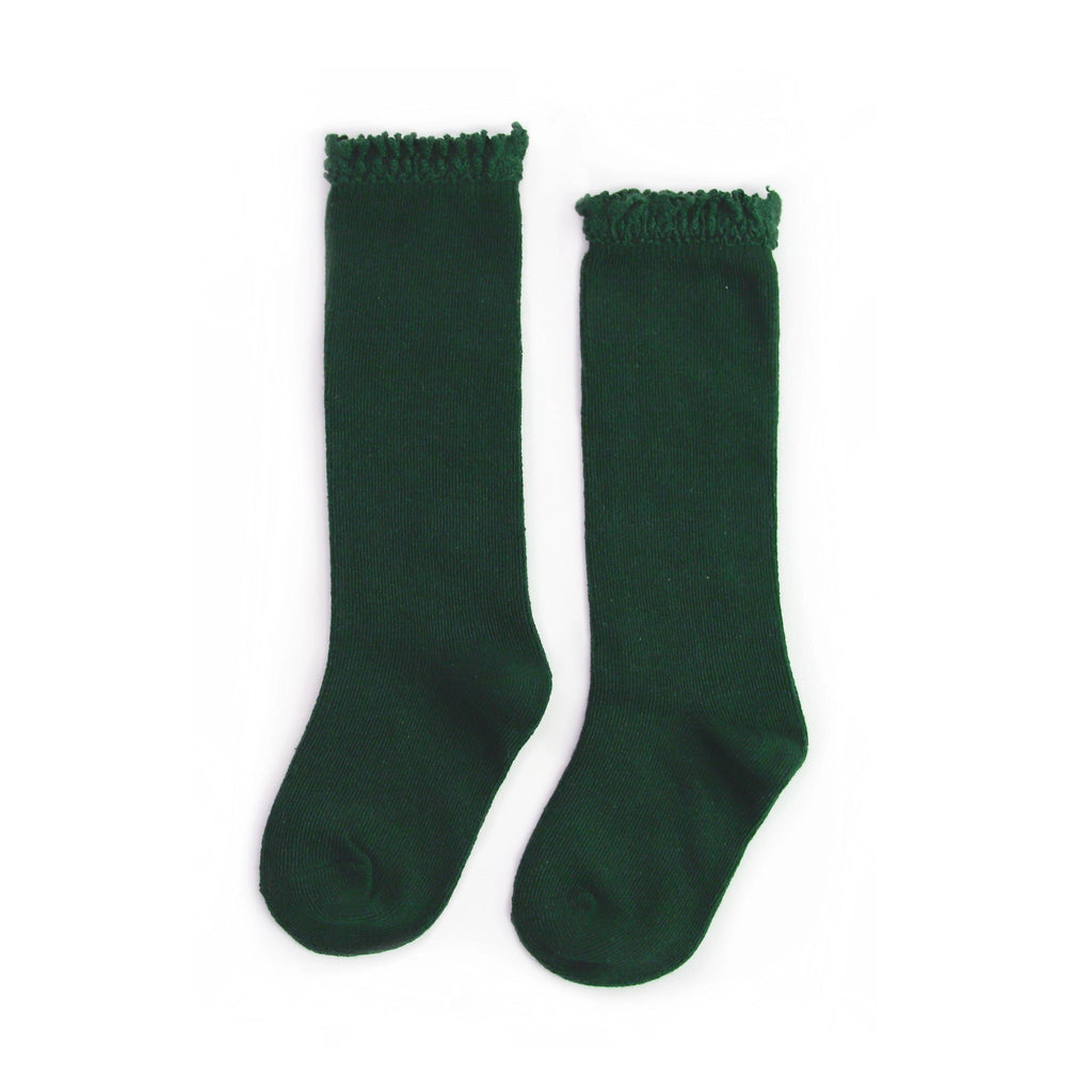 Little Stocking Co. Lace Top Knee High Socks (6827656544303)