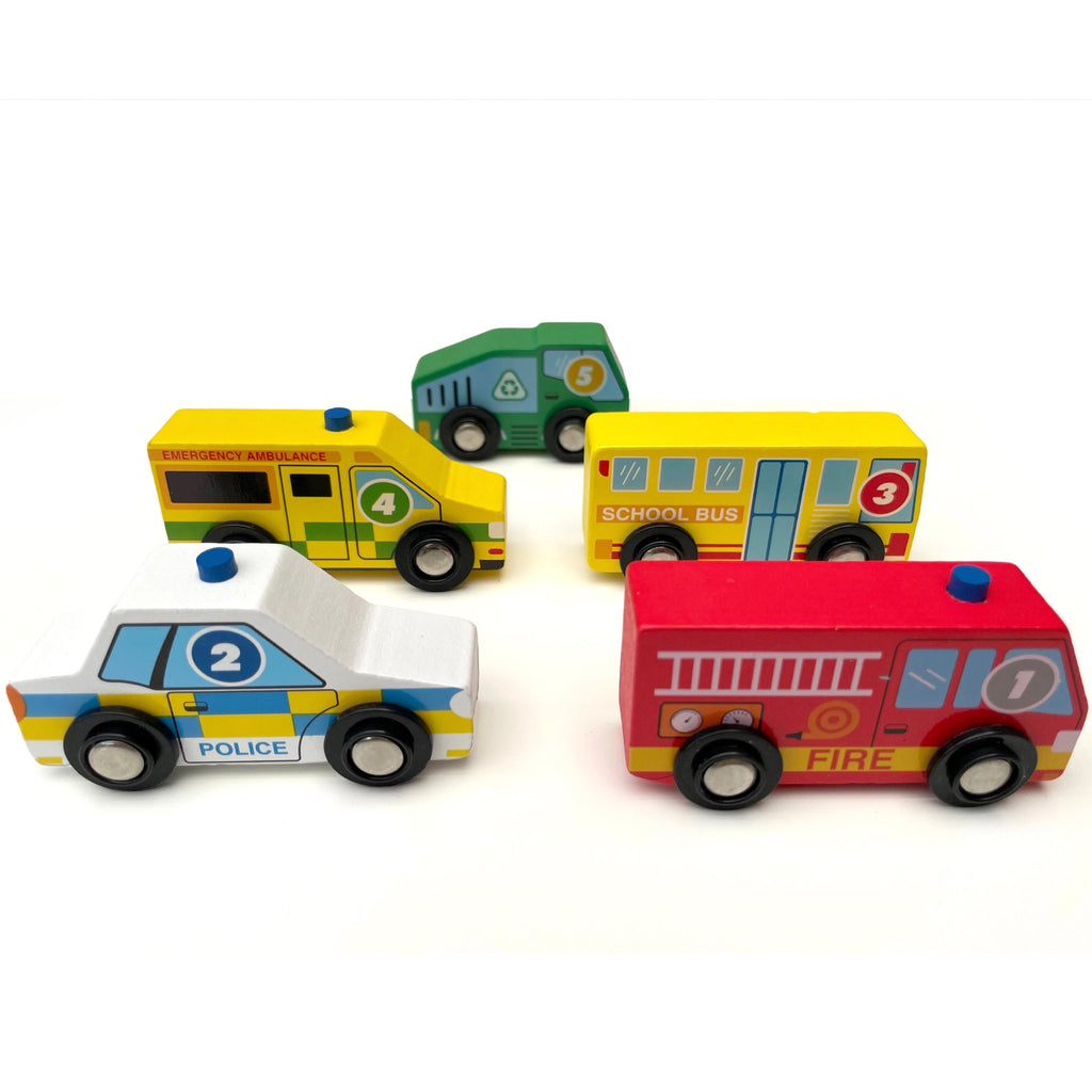 BeeSmartToys- Traffic Match 'N Stack Blocks With Wooden Vehicles (7133407412271)
