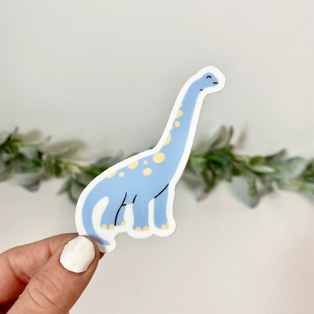 Blue Long Neck Dinosaur Sticker (7000591695919)