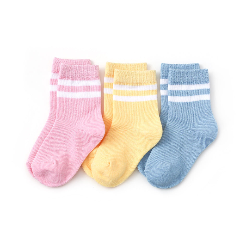 Little Stocking Co. Pastel Striped Midi Socks 3-pack (7146809753647)