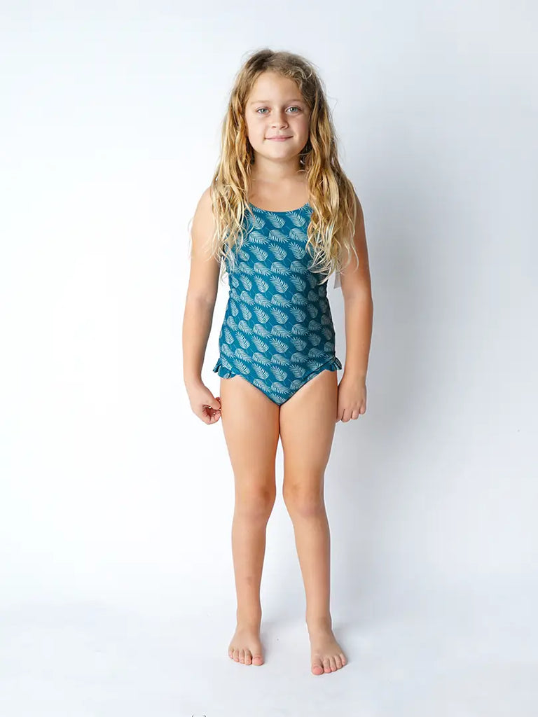 Emerson and Friends Palms in Paradise Ruffle Leg One Piece Girl Swimsuit (8080767549748)