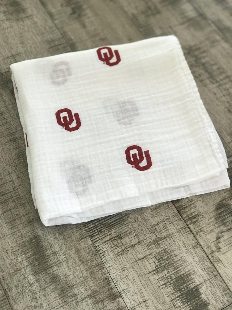 Three Little Anchors University of Oklahoma Swaddle Blanket (4626647547951)