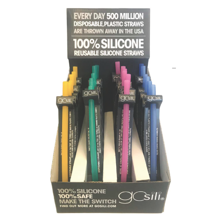 GoSili Silicone Reusable Straw with Tin Cobalt