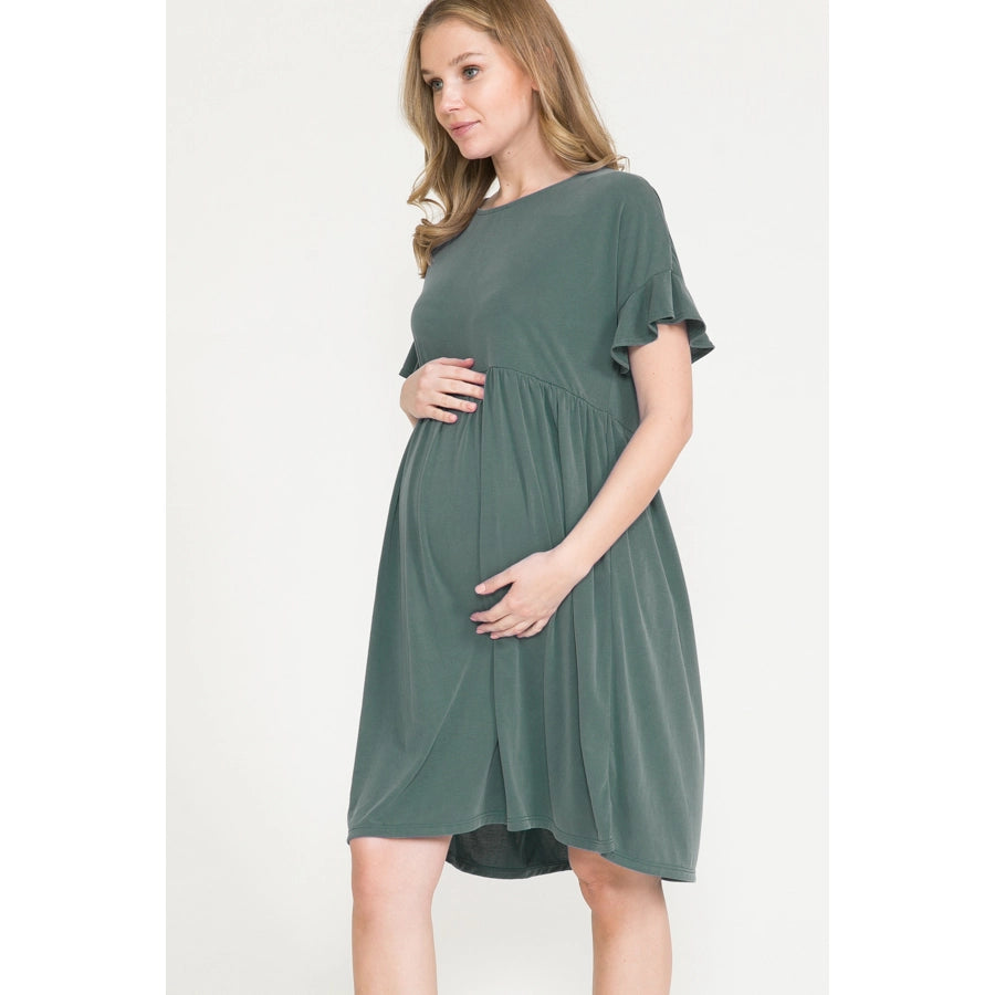 Women Keyhole Maternity Dress (7088134815791)