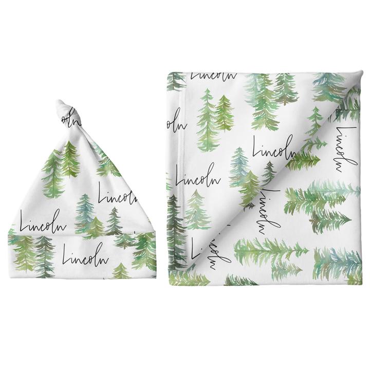 Sugar + Maple Blanket & Hat Set - Pine Tree (6757990596655)