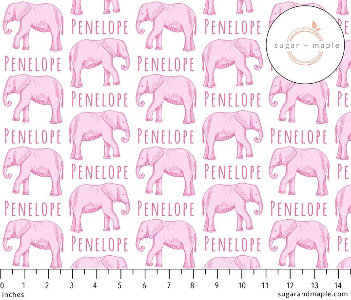 Sugar + Maple Personalized Bow - Elephant Pink (6758033981487)
