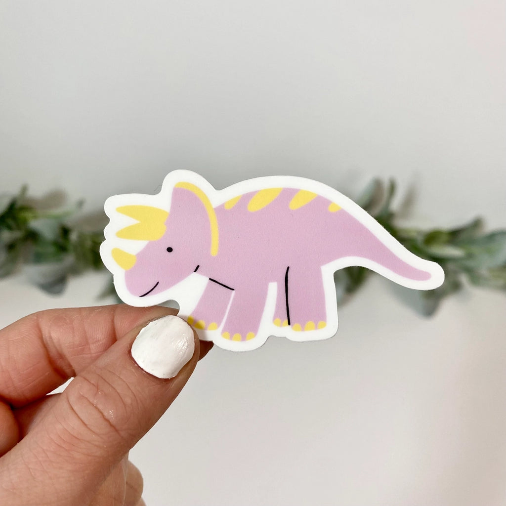 Pink Dinosaur Sticker (7002176290863)