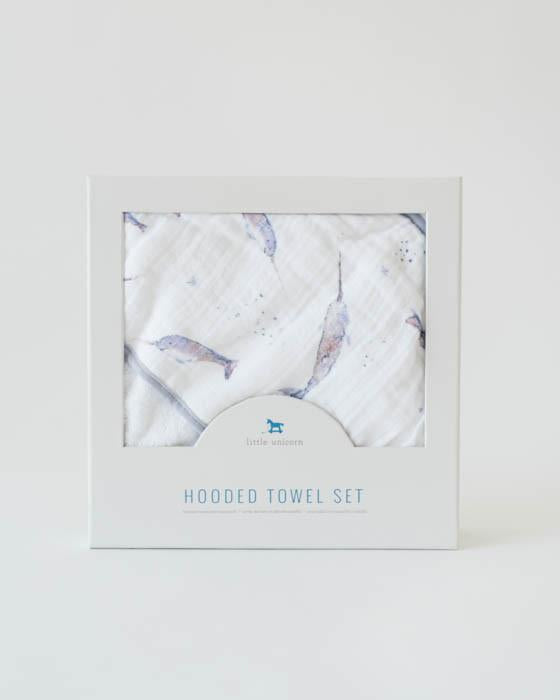 Little Unicorn Muslin Hooded Towel Set (4810966106159)